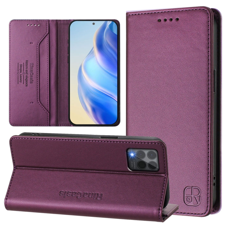 RC01 Dual-Folded Magnetic Suction RFID Leather Phone Case, For T-Mobile REVVL 8 5G / T Phone 3, For T-Mobile Revvl 7 Pro 5G, For T-Mobile Revvl 7 5G, For T-Mobile Revvl 6 Pro / 6X Pro 5G, For T-Mobile Revvl 6 5G / 6X 5G