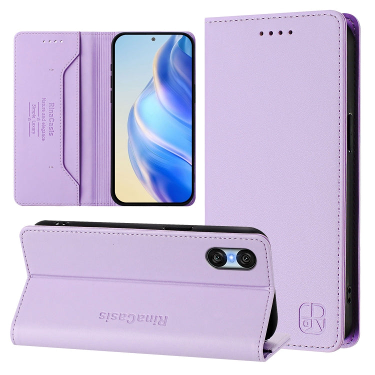 RC01 Dual-Folded Magnetic Suction RFID Leather Phone Case, For Sony Xperia 1 VIII, For Sony Xperia 10 VI 2024, For Sony Xperia 1 VI 2024, For Sony Xperia 5 VI 2024, For Sony Xperia 5 V, For Sony Xperia 1 V 2023, For Sony Xperia 10 V 2023               ...