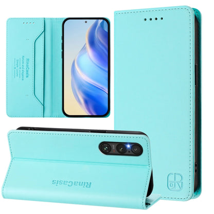 RC01 Dual-Folded Magnetic Suction RFID Leather Phone Case, For Sony Xperia 1 VIII, For Sony Xperia 10 VI 2024, For Sony Xperia 1 VI 2024, For Sony Xperia 5 VI 2024, For Sony Xperia 5 V, For Sony Xperia 1 V 2023, For Sony Xperia 10 V 2023               ...