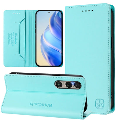 RC01 Dual-Folded Magnetic Suction RFID Leather Phone Case, For Sony Xperia 1 VIII, For Sony Xperia 10 VI 2024, For Sony Xperia 1 VI 2024, For Sony Xperia 5 VI 2024, For Sony Xperia 5 V, For Sony Xperia 1 V 2023, For Sony Xperia 10 V 2023               ...