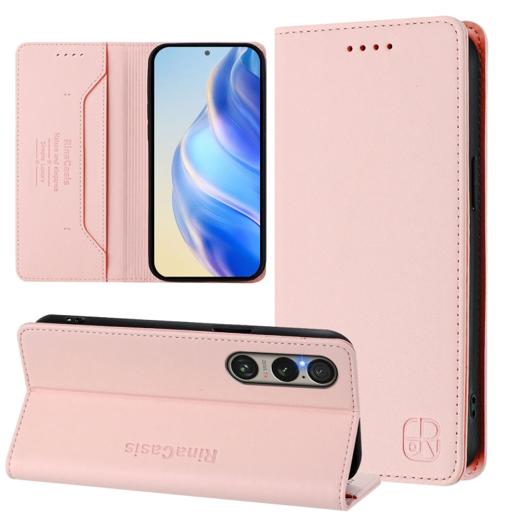 RC01 Dual-Folded Magnetic Suction RFID Leather Phone Case, For Sony Xperia 1 VIII, For Sony Xperia 10 VI 2024, For Sony Xperia 1 VI 2024, For Sony Xperia 5 VI 2024, For Sony Xperia 5 V, For Sony Xperia 1 V 2023, For Sony Xperia 10 V 2023               ...