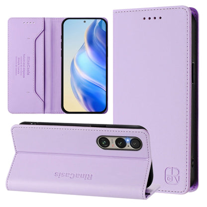 RC01 Dual-Folded Magnetic Suction RFID Leather Phone Case, For Sony Xperia 1 VIII, For Sony Xperia 10 VI 2024, For Sony Xperia 1 VI 2024, For Sony Xperia 5 VI 2024, For Sony Xperia 5 V, For Sony Xperia 1 V 2023, For Sony Xperia 10 V 2023               ...