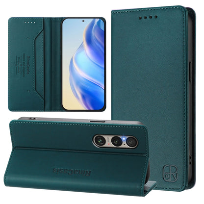 RC01 Dual-Folded Magnetic Suction RFID Leather Phone Case, For Sony Xperia 1 VIII, For Sony Xperia 10 VI 2024, For Sony Xperia 1 VI 2024, For Sony Xperia 5 VI 2024, For Sony Xperia 5 V, For Sony Xperia 1 V 2023, For Sony Xperia 10 V 2023               ...