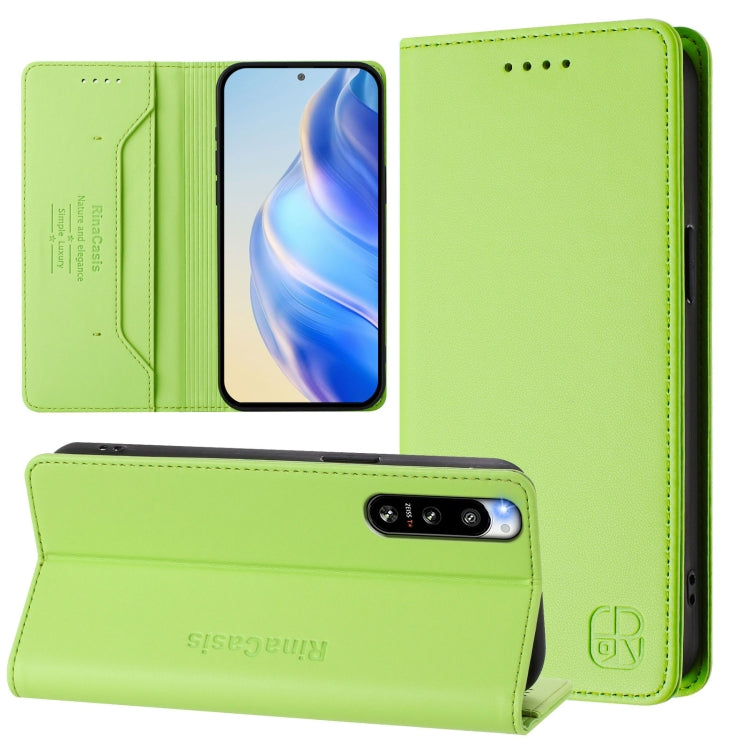 RC01 Dual-Folded Magnetic Suction RFID Leather Phone Case, For Sony Xperia 1 VIII, For Sony Xperia 10 VI 2024, For Sony Xperia 1 VI 2024, For Sony Xperia 5 VI 2024, For Sony Xperia 5 V, For Sony Xperia 1 V 2023, For Sony Xperia 10 V 2023               ...