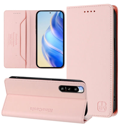 RC01 Dual-Folded Magnetic Suction RFID Leather Phone Case, For Sony Xperia 1 VIII, For Sony Xperia 10 VI 2024, For Sony Xperia 1 VI 2024, For Sony Xperia 5 VI 2024, For Sony Xperia 5 V, For Sony Xperia 1 V 2023, For Sony Xperia 10 V 2023               ...