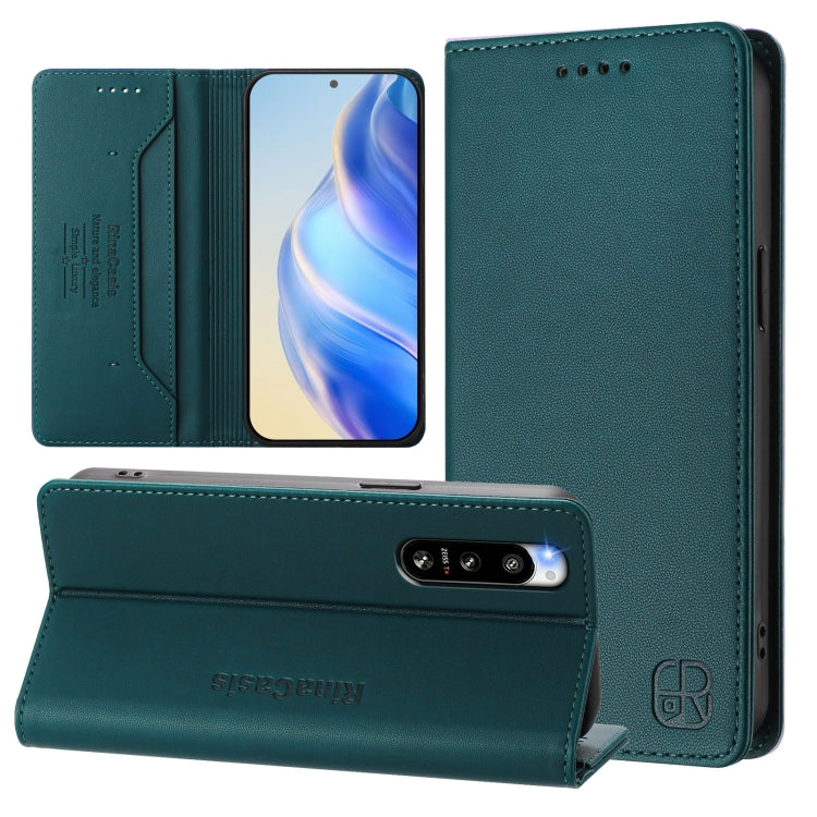 RC01 Dual-Folded Magnetic Suction RFID Leather Phone Case, For Sony Xperia 1 VIII, For Sony Xperia 10 VI 2024, For Sony Xperia 1 VI 2024, For Sony Xperia 5 VI 2024, For Sony Xperia 5 V, For Sony Xperia 1 V 2023, For Sony Xperia 10 V 2023               ...