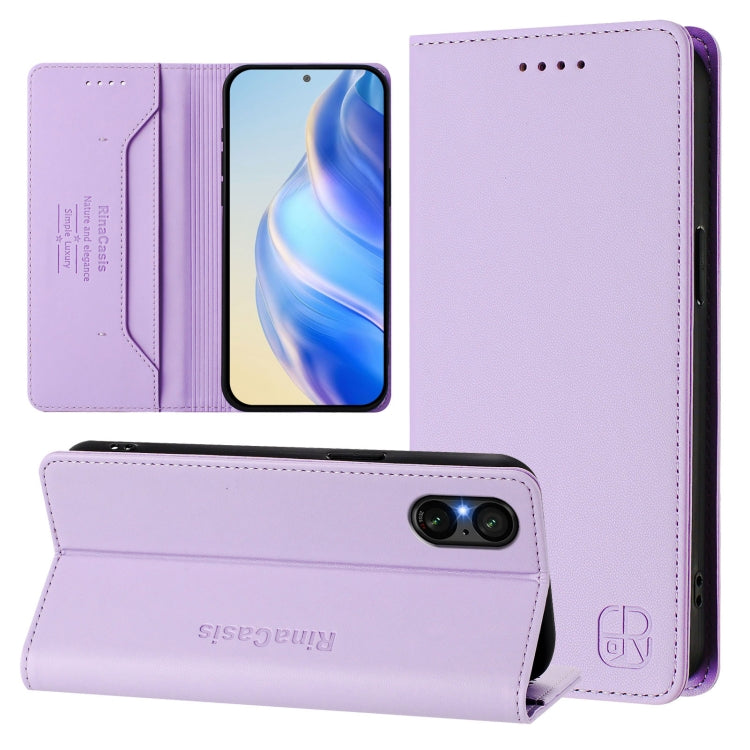 RC01 Dual-Folded Magnetic Suction RFID Leather Phone Case, For Sony Xperia 1 VIII, For Sony Xperia 10 VI 2024, For Sony Xperia 1 VI 2024, For Sony Xperia 5 VI 2024, For Sony Xperia 5 V, For Sony Xperia 1 V 2023, For Sony Xperia 10 V 2023               ...
