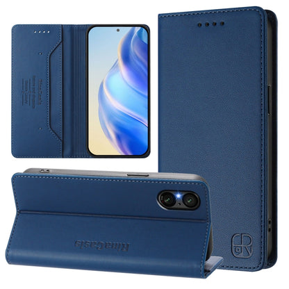 RC01 Dual-Folded Magnetic Suction RFID Leather Phone Case, For Sony Xperia 1 VIII, For Sony Xperia 10 VI 2024, For Sony Xperia 1 VI 2024, For Sony Xperia 5 VI 2024, For Sony Xperia 5 V, For Sony Xperia 1 V 2023, For Sony Xperia 10 V 2023               ...
