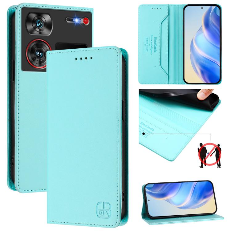 RC01 Dual-Folded Magnetic Suction RFID Leather Phone Case, For ZTE Blade V60 Vita / V60 Design, For ZTE Blade A75 5G / Nubia Focus 5G, For ZTE Blade A75 4G, For ZTE Blade A35 / A55, For ZTE Blade V60 4G / Axon 60 4G, For ZTE Nubia Z60 Ultra            ...