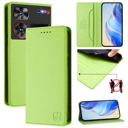 RC01 Dual-Folded Magnetic Suction RFID Leather Phone Case, For ZTE Blade V60 Vita / V60 Design, For ZTE Blade A75 5G / Nubia Focus 5G, For ZTE Blade A75 4G, For ZTE Blade A35 / A55, For ZTE Blade V60 4G / Axon 60 4G, For ZTE Nubia Z60 Ultra            ...