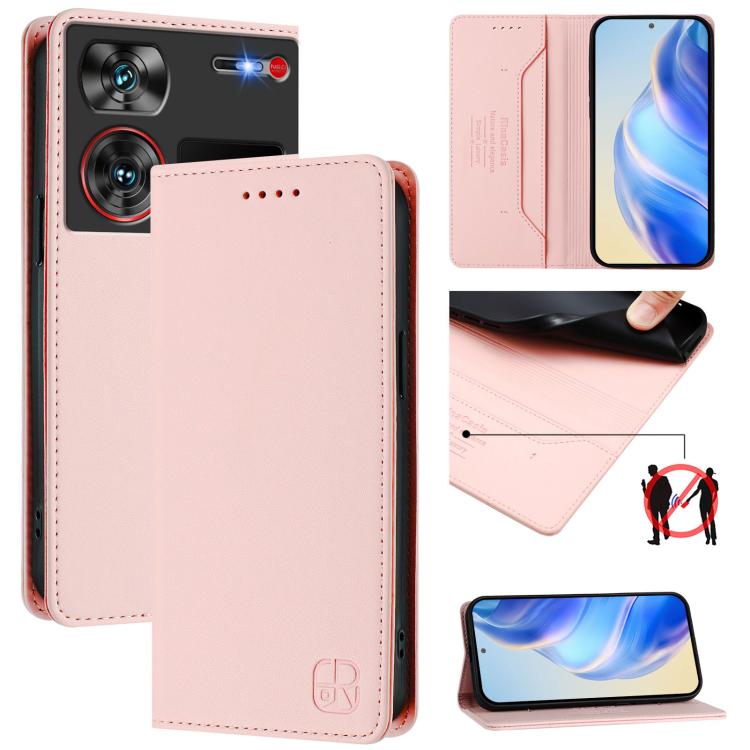RC01 Dual-Folded Magnetic Suction RFID Leather Phone Case, For ZTE Blade V60 Vita / V60 Design, For ZTE Blade A75 5G / Nubia Focus 5G, For ZTE Blade A75 4G, For ZTE Blade A35 / A55, For ZTE Blade V60 4G / Axon 60 4G, For ZTE Nubia Z60 Ultra            ...