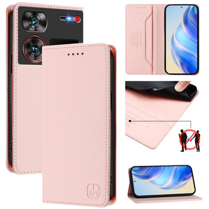 RC01 Dual-Folded Magnetic Suction RFID Leather Phone Case, For ZTE Blade V60 Vita / V60 Design, For ZTE Blade A75 5G / Nubia Focus 5G, For ZTE Blade A75 4G, For ZTE Blade A35 / A55, For ZTE Blade V60 4G / Axon 60 4G, For ZTE Nubia Z60 Ultra            ...