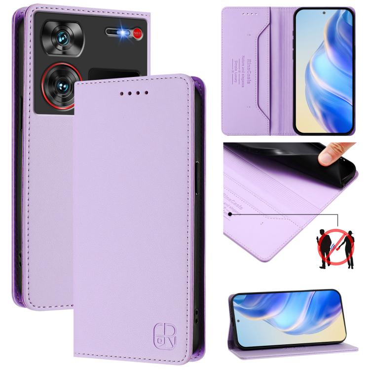 RC01 Dual-Folded Magnetic Suction RFID Leather Phone Case, For ZTE Blade V60 Vita / V60 Design, For ZTE Blade A75 5G / Nubia Focus 5G, For ZTE Blade A75 4G, For ZTE Blade A35 / A55, For ZTE Blade V60 4G / Axon 60 4G, For ZTE Nubia Z60 Ultra            ...