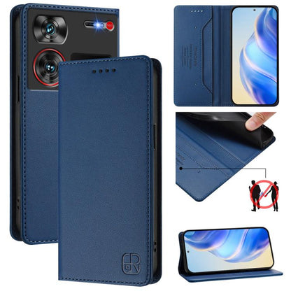 RC01 Dual-Folded Magnetic Suction RFID Leather Phone Case, For ZTE Blade V60 Vita / V60 Design, For ZTE Blade A75 5G / Nubia Focus 5G, For ZTE Blade A75 4G, For ZTE Blade A35 / A55, For ZTE Blade V60 4G / Axon 60 4G, For ZTE Nubia Z60 Ultra            ...