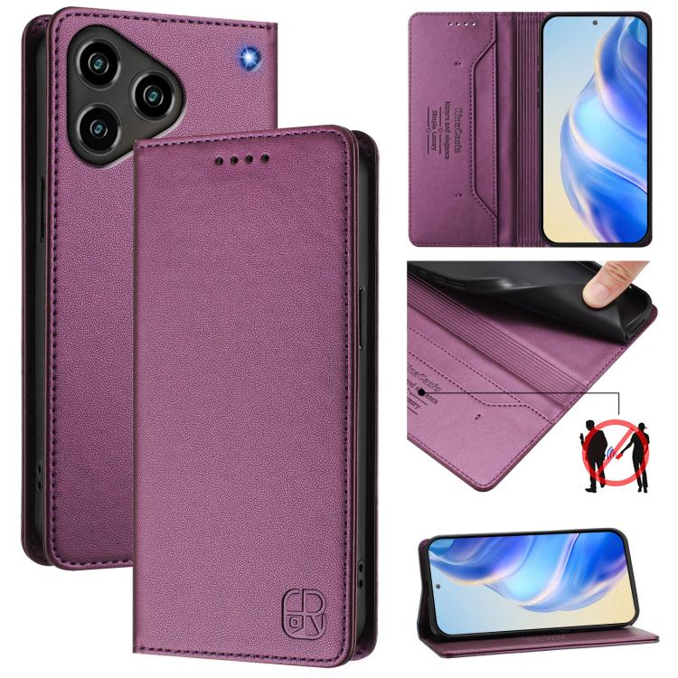 RC01 Dual-Folded Magnetic Suction RFID Leather Phone Case, For ZTE nubia Neo 5 5G, For ZTE nubia Neo 5 GT 5G, For ZTE Nubia P7 Pro / Optus X Value 5G, For ZTE Nubia P9 Pro / Optus X Pro 2 5G, For ZTE nubia RedMagic 11 Air                               ...