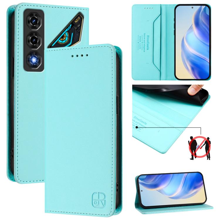 RC01 Dual-Folded Magnetic Suction RFID Leather Phone Case, For ZTE nubia Neo 5 5G, For ZTE nubia Neo 5 GT 5G, For ZTE Nubia P7 Pro / Optus X Value 5G, For ZTE Nubia P9 Pro / Optus X Pro 2 5G, For ZTE nubia RedMagic 11 Air                               ...