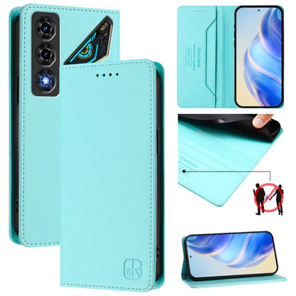 RC01 Dual-Folded Magnetic Suction RFID Leather Phone Case, For ZTE nubia Neo 5 5G, For ZTE nubia Neo 5 GT 5G, For ZTE Nubia P7 Pro / Optus X Value 5G, For ZTE Nubia P9 Pro / Optus X Pro 2 5G, For ZTE nubia RedMagic 11 Air                               ...