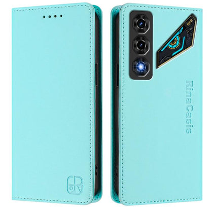 RC01 Dual-Folded Magnetic Suction RFID Leather Phone Case, For ZTE nubia Neo 5 5G, For ZTE nubia Neo 5 GT 5G, For ZTE Nubia P7 Pro / Optus X Value 5G, For ZTE Nubia P9 Pro / Optus X Pro 2 5G, For ZTE nubia RedMagic 11 Air                               ...