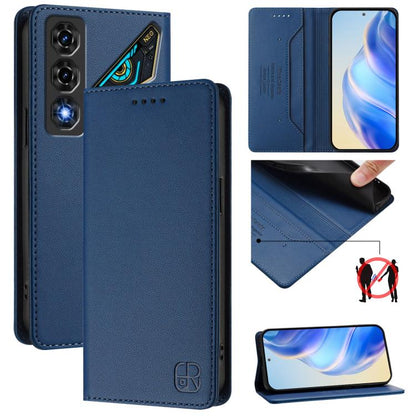 RC01 Dual-Folded Magnetic Suction RFID Leather Phone Case, For ZTE nubia Neo 5 5G, For ZTE nubia Neo 5 GT 5G, For ZTE Nubia P7 Pro / Optus X Value 5G, For ZTE Nubia P9 Pro / Optus X Pro 2 5G, For ZTE nubia RedMagic 11 Air                               ...
