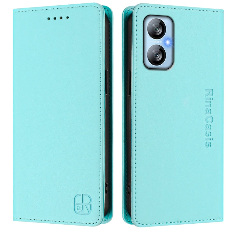 RC01 Dual-Folded Magnetic Suction RFID Leather Phone Case, For Blackview A52 / A52 Pro, For Blackview A53
