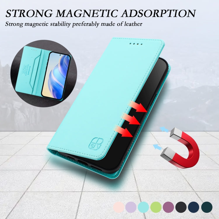 RC01 Dual-Folded Magnetic Suction RFID Leather Phone Case, For Blackview A52 / A52 Pro, For Blackview A53