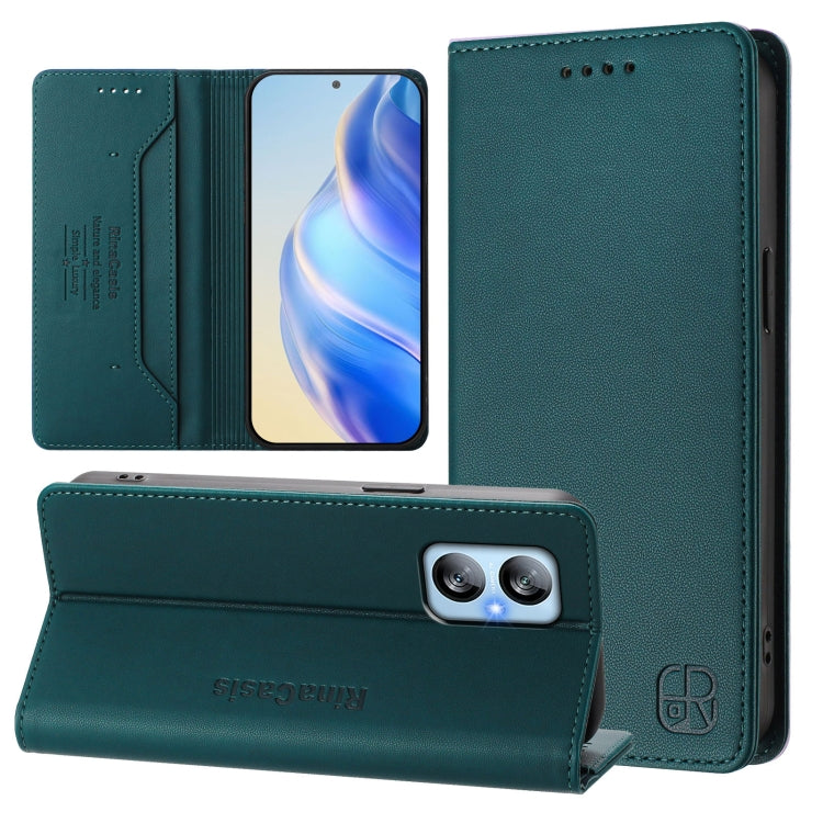 RC01 Dual-Folded Magnetic Suction RFID Leather Phone Case, For Blackview A52 / A52 Pro, For Blackview A53