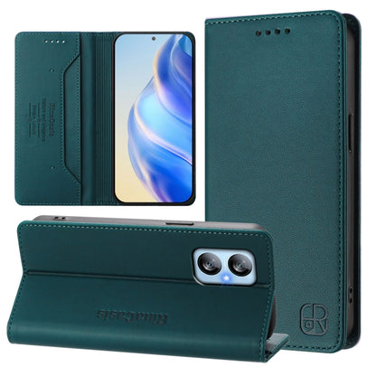 RC01 Dual-Folded Magnetic Suction RFID Leather Phone Case, For Blackview A52 / A52 Pro, For Blackview A53