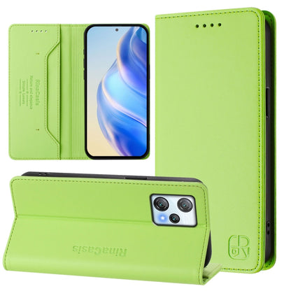 RC01 Dual-Folded Magnetic Suction RFID Leather Phone Case, For Blackview A52 / A52 Pro, For Blackview A53
