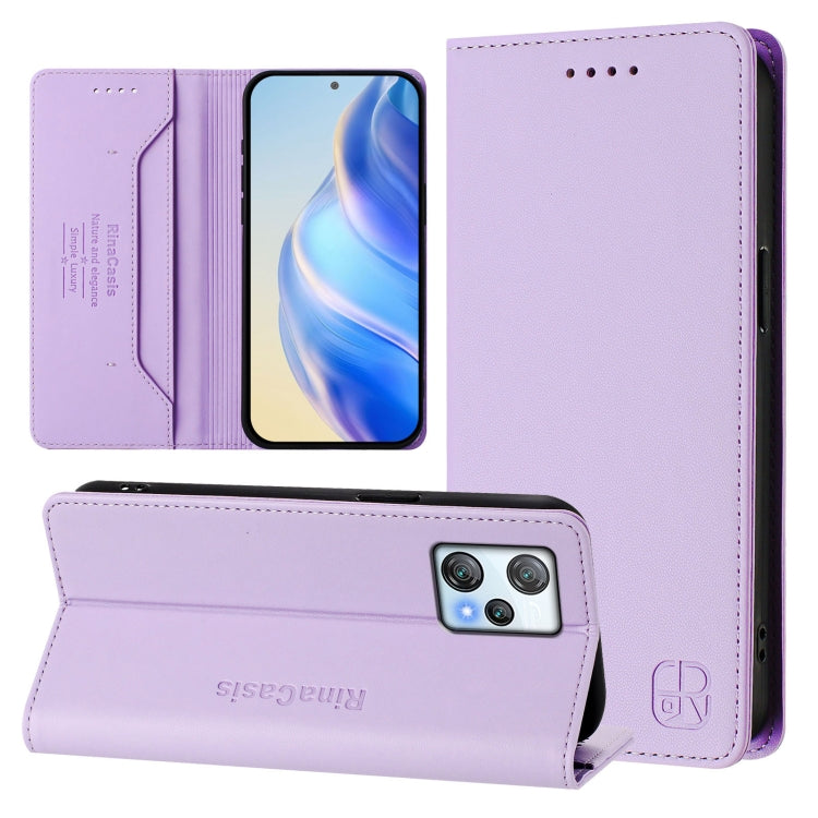 RC01 Dual-Folded Magnetic Suction RFID Leather Phone Case, For Blackview A52 / A52 Pro, For Blackview A53