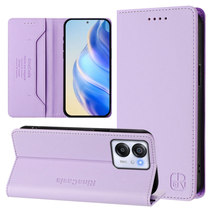 RC01 Dual-Folded Magnetic Suction RFID Leather Phone Case, For Blackview WAVE 7C, For Blackview WAVE 10, For Blackview Shark 6, For Blackview Oscal Tiger 13, For Blackview Shark 9, For Blackview Wave 8C, For Blackview Oscal Flat 2 / 2C                 ...