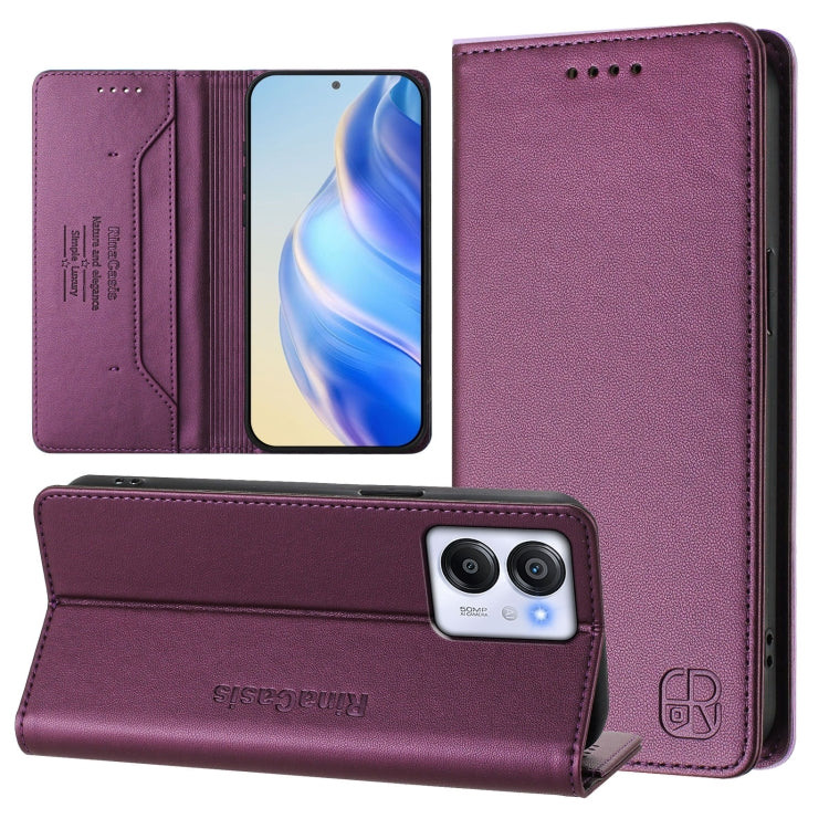 RC01 Dual-Folded Magnetic Suction RFID Leather Phone Case, For Blackview WAVE 7C, For Blackview WAVE 10, For Blackview Shark 6, For Blackview Oscal Tiger 13, For Blackview Shark 9, For Blackview Wave 8C, For Blackview Oscal Flat 2 / 2C                 ...