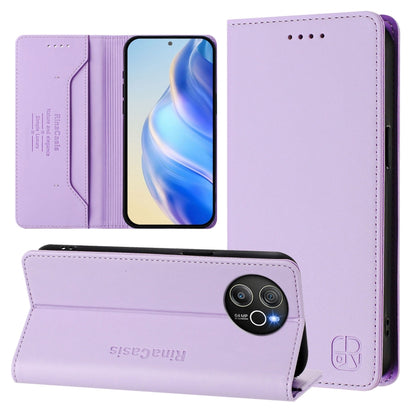 RC01 Dual-Folded Magnetic Suction RFID Leather Phone Case, For Blackview WAVE 7C, For Blackview WAVE 10, For Blackview Shark 6, For Blackview Oscal Tiger 13, For Blackview Shark 9, For Blackview Wave 8C, For Blackview Oscal Flat 2 / 2C                 ...