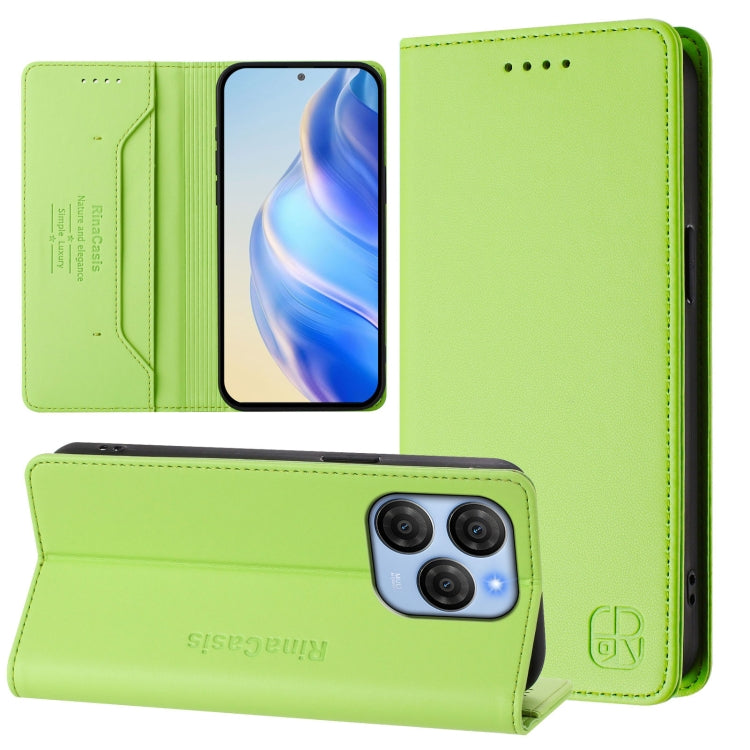 RC01 Dual-Folded Magnetic Suction RFID Leather Phone Case, For Blackview WAVE 7C, For Blackview WAVE 10, For Blackview Shark 6, For Blackview Oscal Tiger 13, For Blackview Shark 9, For Blackview Wave 8C, For Blackview Oscal Flat 2 / 2C                 ...