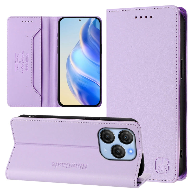 RC01 Dual-Folded Magnetic Suction RFID Leather Phone Case, For Blackview WAVE 7C, For Blackview WAVE 10, For Blackview Shark 6, For Blackview Oscal Tiger 13, For Blackview Shark 9, For Blackview Wave 8C, For Blackview Oscal Flat 2 / 2C                 ...