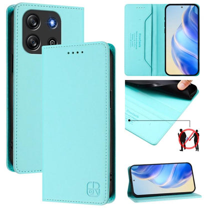 RC01 Dual-Folded Magnetic Suction RFID Leather Phone Case, For Blackview WAVE 7C, For Blackview WAVE 10, For Blackview Shark 6, For Blackview Oscal Tiger 13, For Blackview Shark 9, For Blackview Wave 8C, For Blackview Oscal Flat 2 / 2C                 ...