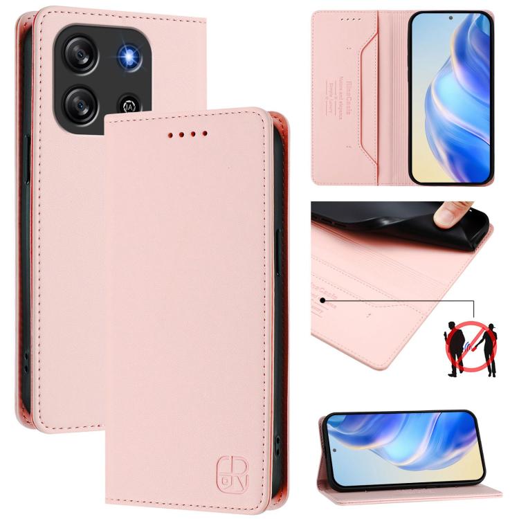 RC01 Dual-Folded Magnetic Suction RFID Leather Phone Case, For Blackview WAVE 7C, For Blackview WAVE 10, For Blackview Shark 6, For Blackview Oscal Tiger 13, For Blackview Shark 9, For Blackview Wave 8C, For Blackview Oscal Flat 2 / 2C                 ...