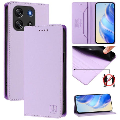RC01 Dual-Folded Magnetic Suction RFID Leather Phone Case, For Blackview WAVE 7C, For Blackview WAVE 10, For Blackview Shark 6, For Blackview Oscal Tiger 13, For Blackview Shark 9, For Blackview Wave 8C, For Blackview Oscal Flat 2 / 2C                 ...