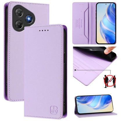 RC01 Dual-Folded Magnetic Suction RFID Leather Phone Case, For Blackview WAVE 7C, For Blackview WAVE 10, For Blackview Shark 6, For Blackview Oscal Tiger 13, For Blackview Shark 9, For Blackview Wave 8C, For Blackview Oscal Flat 2 / 2C                 ...