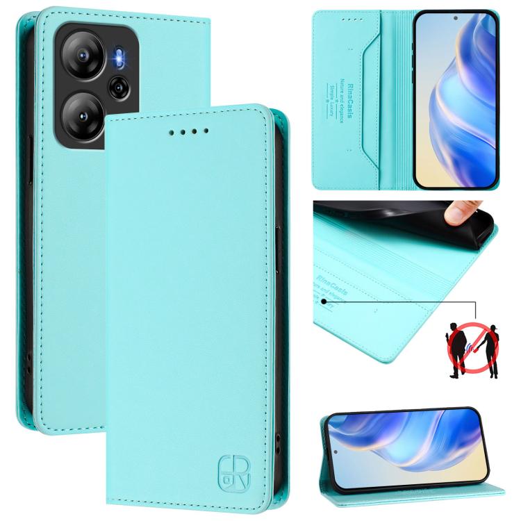 RC01 Dual-Folded Magnetic Suction RFID Leather Phone Case, For Blackview WAVE 7C, For Blackview WAVE 10, For Blackview Shark 6, For Blackview Oscal Tiger 13, For Blackview Shark 9, For Blackview Wave 8C, For Blackview Oscal Flat 2 / 2C                 ...