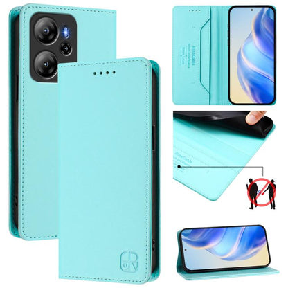 RC01 Dual-Folded Magnetic Suction RFID Leather Phone Case, For Blackview WAVE 7C, For Blackview WAVE 10, For Blackview Shark 6, For Blackview Oscal Tiger 13, For Blackview Shark 9, For Blackview Wave 8C, For Blackview Oscal Flat 2 / 2C                 ...