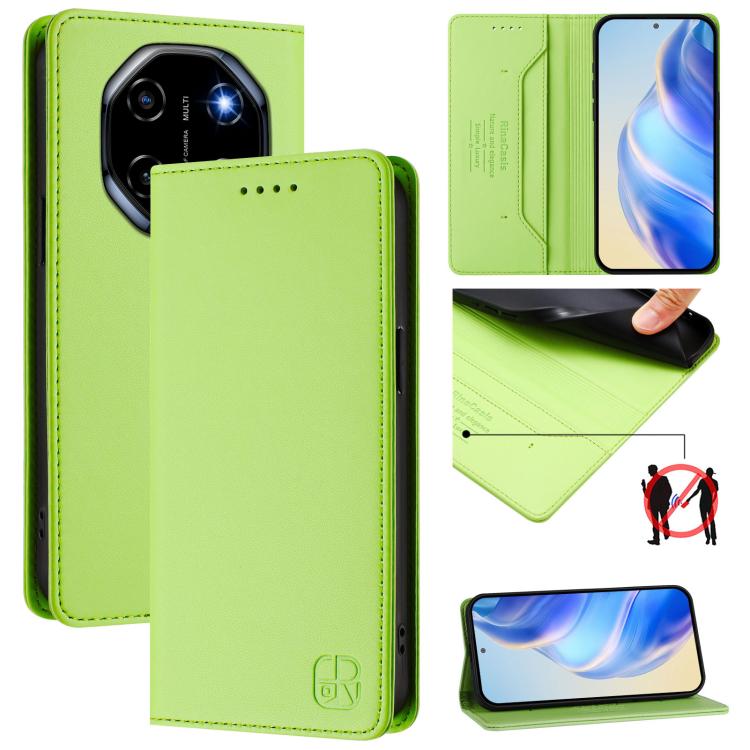 RC01 Dual-Folded Magnetic Suction RFID Leather Phone Case, For Blackview WAVE 7C, For Blackview WAVE 10, For Blackview Shark 6, For Blackview Oscal Tiger 13, For Blackview Shark 9, For Blackview Wave 8C, For Blackview Oscal Flat 2 / 2C                 ...