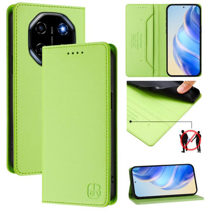 RC01 Dual-Folded Magnetic Suction RFID Leather Phone Case, For Blackview WAVE 7C, For Blackview WAVE 10, For Blackview Shark 6, For Blackview Oscal Tiger 13, For Blackview Shark 9, For Blackview Wave 8C, For Blackview Oscal Flat 2 / 2C                 ...