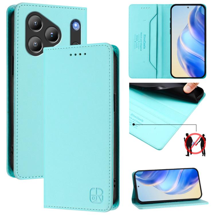 RC01 Dual-Folded Magnetic Suction RFID Leather Phone Case, For Blackview WAVE 7C, For Blackview WAVE 10, For Blackview Shark 6, For Blackview Oscal Tiger 13, For Blackview Shark 9, For Blackview Wave 8C, For Blackview Oscal Flat 2 / 2C                 ...