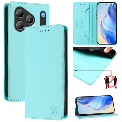 RC01 Dual-Folded Magnetic Suction RFID Leather Phone Case, For Blackview WAVE 7C, For Blackview WAVE 10, For Blackview Shark 6, For Blackview Oscal Tiger 13, For Blackview Shark 9, For Blackview Wave 8C, For Blackview Oscal Flat 2 / 2C                 ...