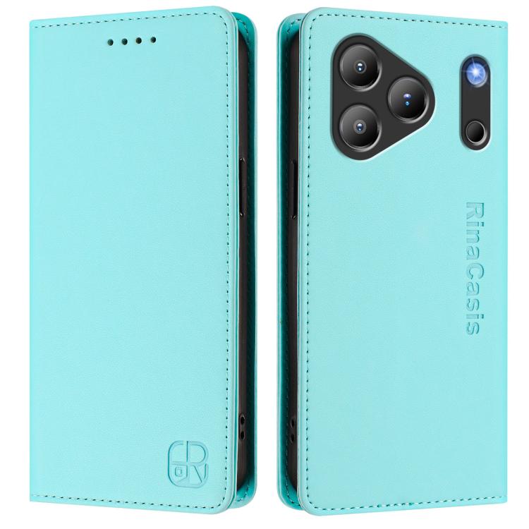RC01 Dual-Folded Magnetic Suction RFID Leather Phone Case, For Blackview WAVE 7C, For Blackview WAVE 10, For Blackview Shark 6, For Blackview Oscal Tiger 13, For Blackview Shark 9, For Blackview Wave 8C, For Blackview Oscal Flat 2 / 2C                 ...