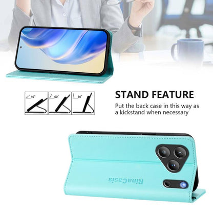 RC01 Dual-Folded Magnetic Suction RFID Leather Phone Case, For Blackview WAVE 7C, For Blackview WAVE 10, For Blackview Shark 6, For Blackview Oscal Tiger 13, For Blackview Shark 9, For Blackview Wave 8C, For Blackview Oscal Flat 2 / 2C                 ...