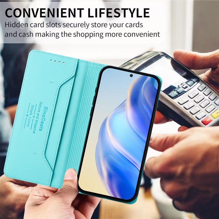 RC01 Dual-Folded Magnetic Suction RFID Leather Phone Case, For Blackview WAVE 7C, For Blackview WAVE 10, For Blackview Shark 6, For Blackview Oscal Tiger 13, For Blackview Shark 9, For Blackview Wave 8C, For Blackview Oscal Flat 2 / 2C                 ...