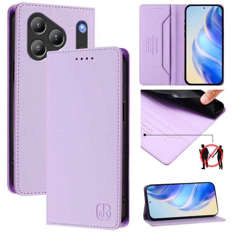 RC01 Dual-Folded Magnetic Suction RFID Leather Phone Case, For Blackview WAVE 7C, For Blackview WAVE 10, For Blackview Shark 6, For Blackview Oscal Tiger 13, For Blackview Shark 9, For Blackview Wave 8C, For Blackview Oscal Flat 2 / 2C                 ...