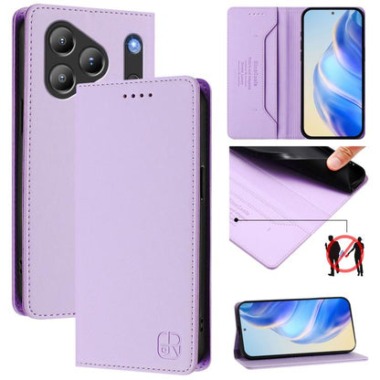 RC01 Dual-Folded Magnetic Suction RFID Leather Phone Case, For Blackview WAVE 7C, For Blackview WAVE 10, For Blackview Shark 6, For Blackview Oscal Tiger 13, For Blackview Shark 9, For Blackview Wave 8C, For Blackview Oscal Flat 2 / 2C                 ...