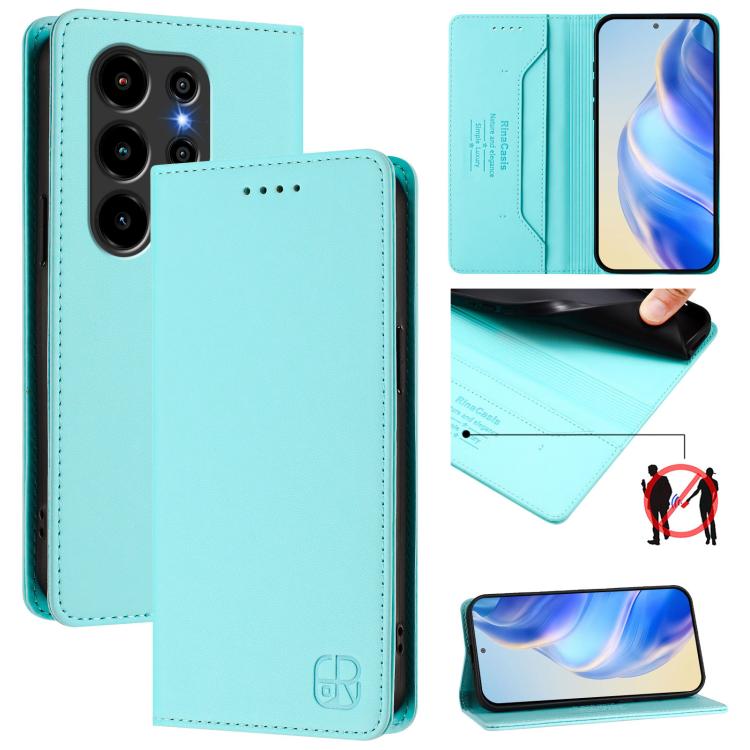 RC01 Dual-Folded Magnetic Suction RFID Leather Phone Case, For Blackview WAVE 7C, For Blackview WAVE 10, For Blackview Shark 6, For Blackview Oscal Tiger 13, For Blackview Shark 9, For Blackview Wave 8C, For Blackview Oscal Flat 2 / 2C                 ...